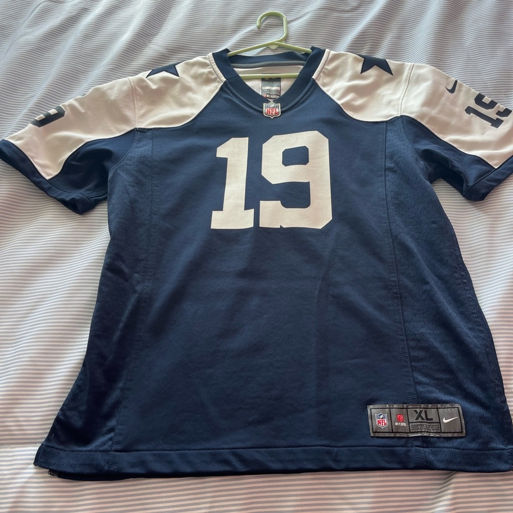 Nike Navy and White Sports Jersey